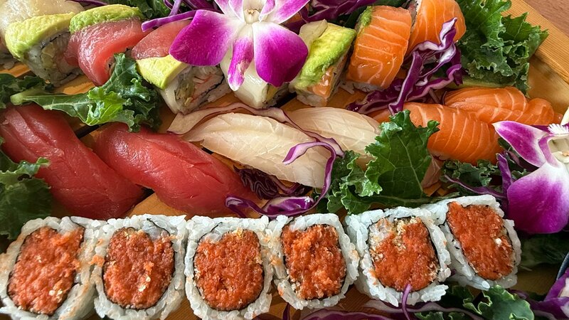 Sashimi and suhi rolls