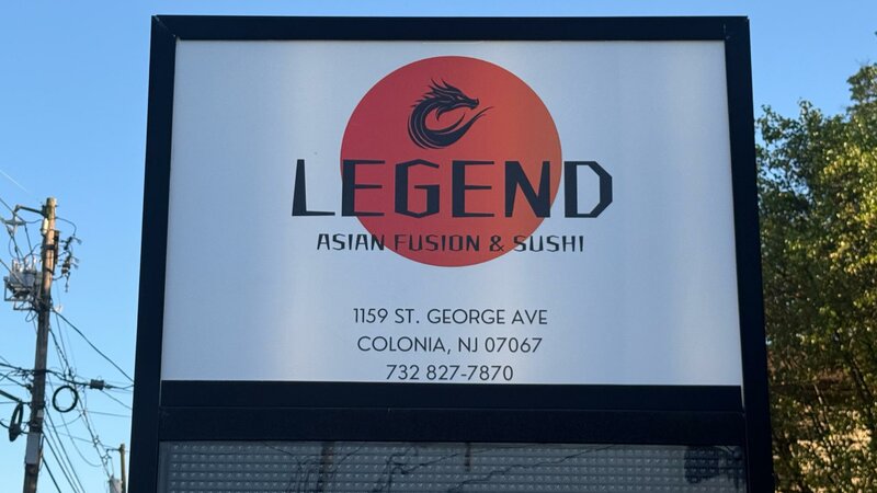 Legend Asian Fusion sign outside of restaurant